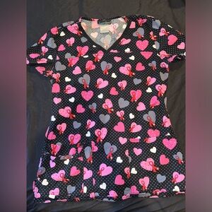 Heart scrub top